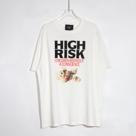 Хлопковая oversize футболка Kicksta ERD HIGH RISK с мишкой без лапы
