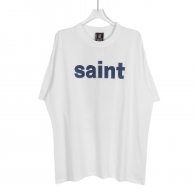 Свободная унисекс белая футболка Saint Michael с принтом окна на спине