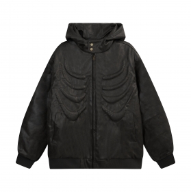 Оригинальная черная куртка AAST с объемной вышивкой с двух сторон