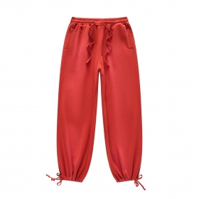 Широкие красные штаны BE THRIVED с универсальной талией