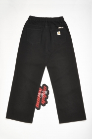 Джинсы Carhartt чёрные прямого фасона с карманами спереди и сзади