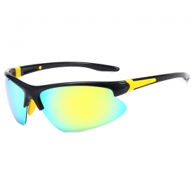 Спортивные очки желто-черного цвета с солнцезащитной линзой