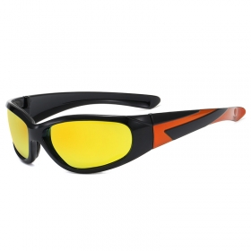 Солнцезащитные спортивные очки с широкой дужкой и жёлтыми линзами