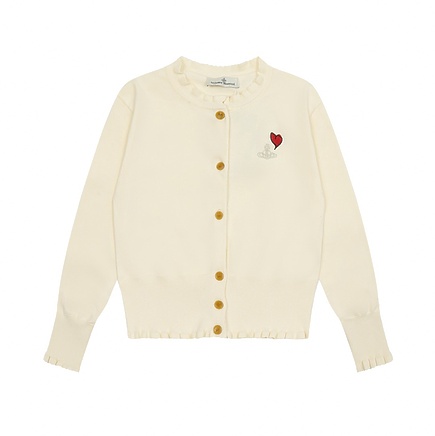 Качественная кофта Vivienne West Wood белого цвета с сердцем