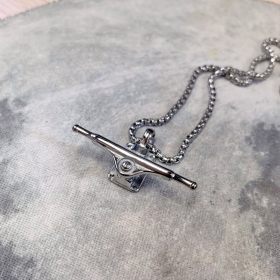 Высококачественное ожерелье в стиле хип-хоп серебряное с подвеской