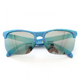 Солнцезащитные спортивные очки с узкой голубого цвета