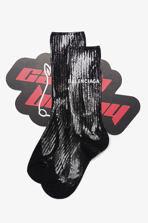 Чёрные носки с грязным эффектом Balenciaga в наличии