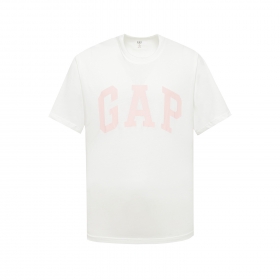 Эксклюзивная футболка Gap с розовой надписью в белом цвете