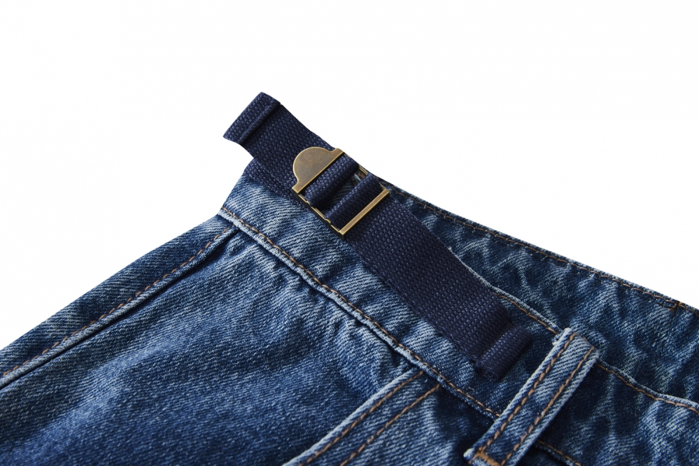 Синие Made Extreme джинсы прямого кроя с карманами, разрез внизу