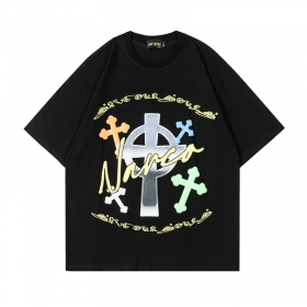 Черная футболка Onese7en с рисунком крестов и надписью Narco