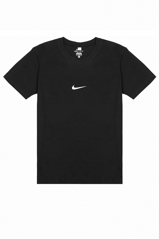 Чёрная футболка Nike Swoosh с логотипом по середине