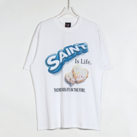Белая футболка Saint Michael с "вкусным" изображением сладкого
