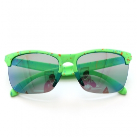 Антибликовые солнцезащитные спортивные очки с цветастой оправой 