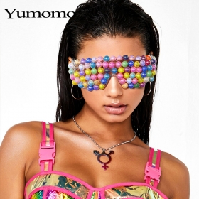 Декоративные очки с шариками вместо линз в разной цветовой палитре
