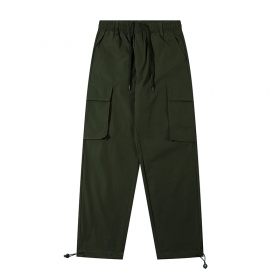 Свободные темно-зеленые штаны карго от I&Brown прямого кроя