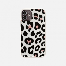 С леопардовым принтом белый чехол для телефонов iPhone силиконовый