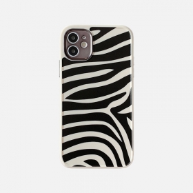 С бело-черным узором зебры чехол для телефонов iPhone силиконовый