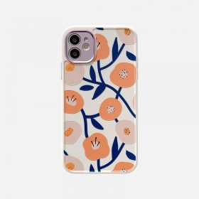 С цветочным принтом на белом фоне чехол для телефонов iPhone защитный