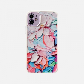 Защитный чехол для телефонов iPhone "Сине-розовая масляная картина"