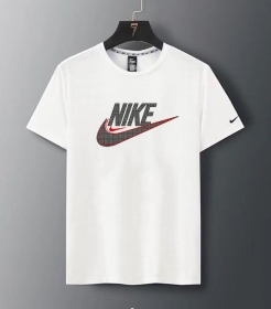 Белая прямого кроя со спущенным плечом хлопковая футболка Nike