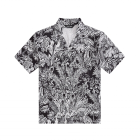 Черно-белая рубашка Palm Angels с принтом растительности