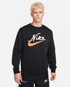 Nike повседневный свитшот черного цвета с округлым вырезом