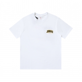 Белая хлопковая футболка Jordan с печатью бренда с 2-х сторон