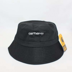 Базовая панамка Carhartt чёрная с широкими полями и вышивкой