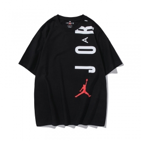 Повседневная черная хлопковая футболка Jordan с вертикальной надписью