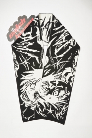 Чёрно-белый Nuclear с принтом в стиле - Аниме двусторонний шарф
