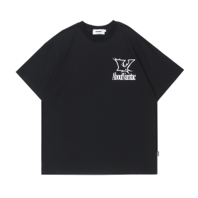 Базовая чёрная футболка с логотипом на груди и спине VAMTAC