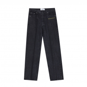 Брендовые черные джинсы Made Extreme с вышивкой на накладных карманах