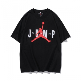 Черная хлопковая футболка Jordan с брендовым принтом 