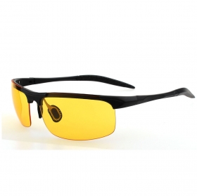 Солнцезащитные спортивные очки с жёлтыми линзами и узкой оправой