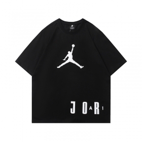 Повседневная черная хлопковая футболка Jordan с принтом логотипа