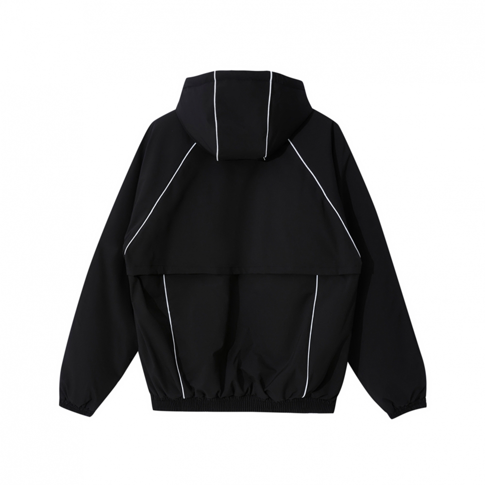 Чёрная куртка Made Extreme с капюшоном и логотипом на груди