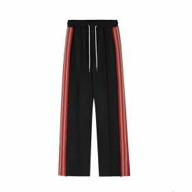 Штаны черные от бренда SEVERS с красно-серыми лампасами
