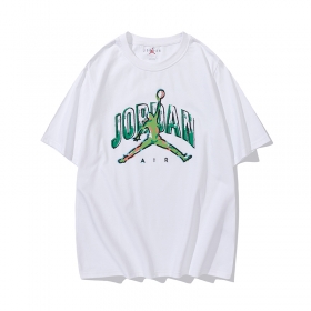 Оригинальная белая хлопковая футболка с надписью бренда Jordan