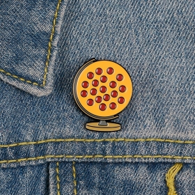 Значок в виде пиццы-глобуса для настоящих гурманов