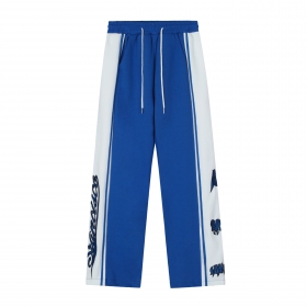 Комфортные синие штаны SEVERS с белыми лампасами и тремя карманами