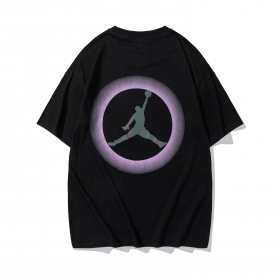 Свободного кроя черная хлопковая футболка Jordan с логотипом бренда