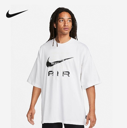 JORDAN прямого кроя хлопковая футболка в белом цвете