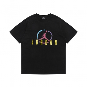 Универсальная черная хлопковая футболка Jordan в повседневном стиле