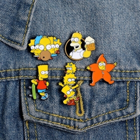 Универсальные значки с героями мультсериала Симпсоны