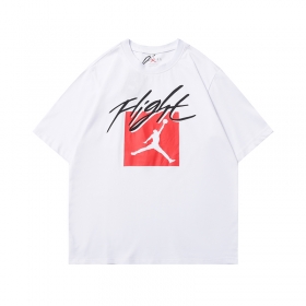 Унисекс белая хлопковая футболка Jordan с принтом и надписью Flight