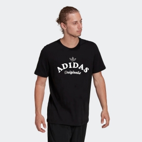 Повседневная с логотипом Adidas чёрная футболка из 100% хлопка