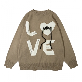 Модного дизайна свитер ANBULLET серо-бежевый практичный и комфортный