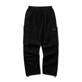 Базовые черные штаны карго от бренда I&Brown с боковыми карманами