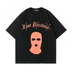 Черная футболка Onese7en с рисунком балаклавы и надписью Lost Paradise
