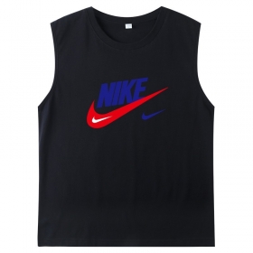 Чёрная оверсайз футболка без рукавов от бренда Nike
